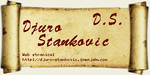 Đuro Stanković vizit kartica